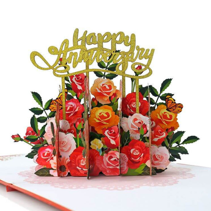 Red Rose 3D Popup cards Happy birthday Valentine Mother’s Day