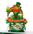 Gift for st Patrick's Day with 3D greeting popup card