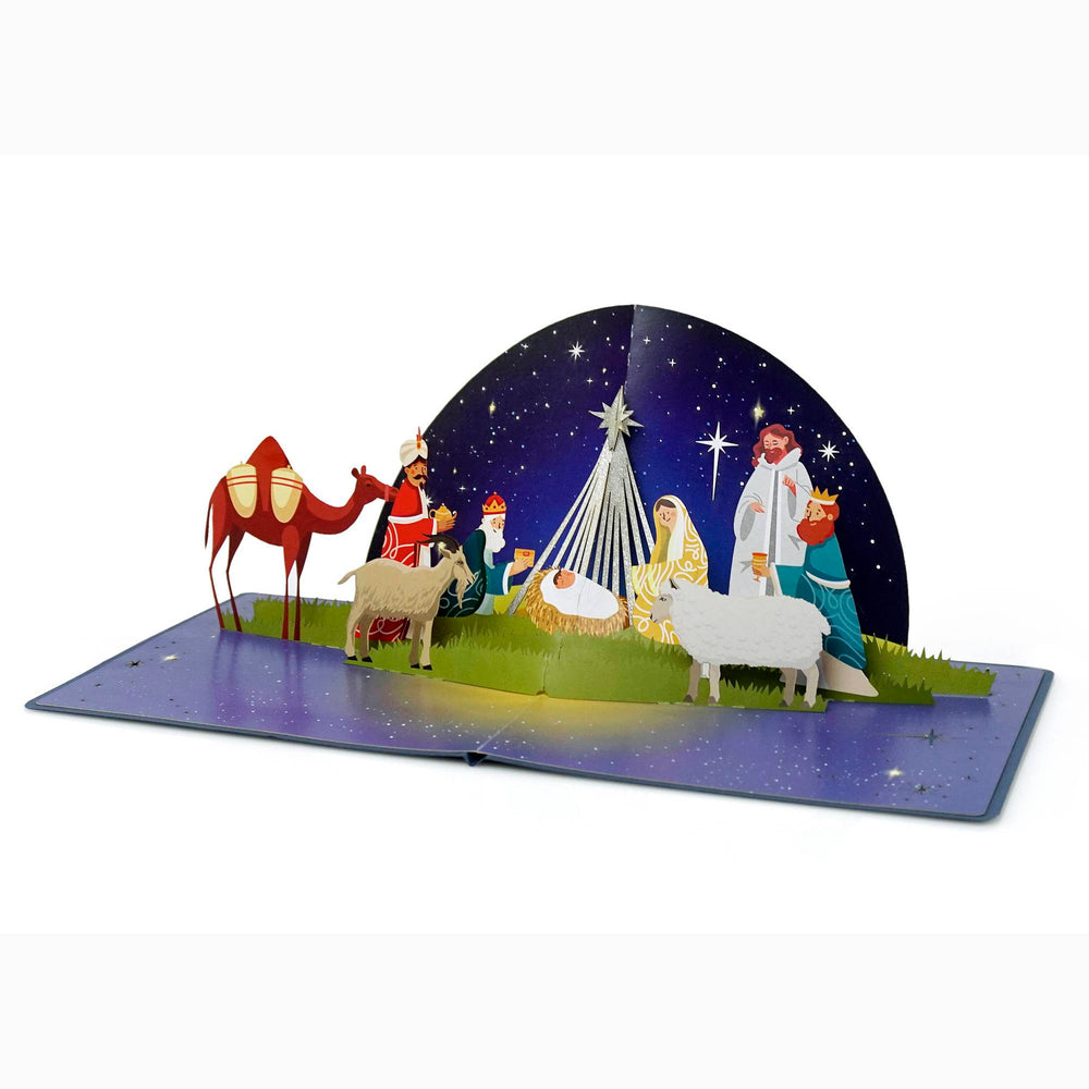 3D Popup Greeting card of the night of God was born