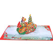 3D Popup Greeting Card to Happy Christmas with Cardinal bird