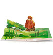 3D pop-up greeting card for Mom with a model of a mother bear playing with her child