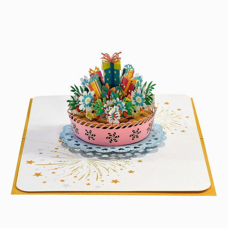 Birthday Gift Basket 3D Pop Up Card
