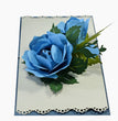 Blue Roses 3D Pop Up Card