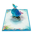 Blue whale 3D cut popup Greeting Cards for Mother's day