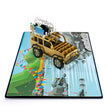 Car 3D Model Greeting Popup Cards for Birthday