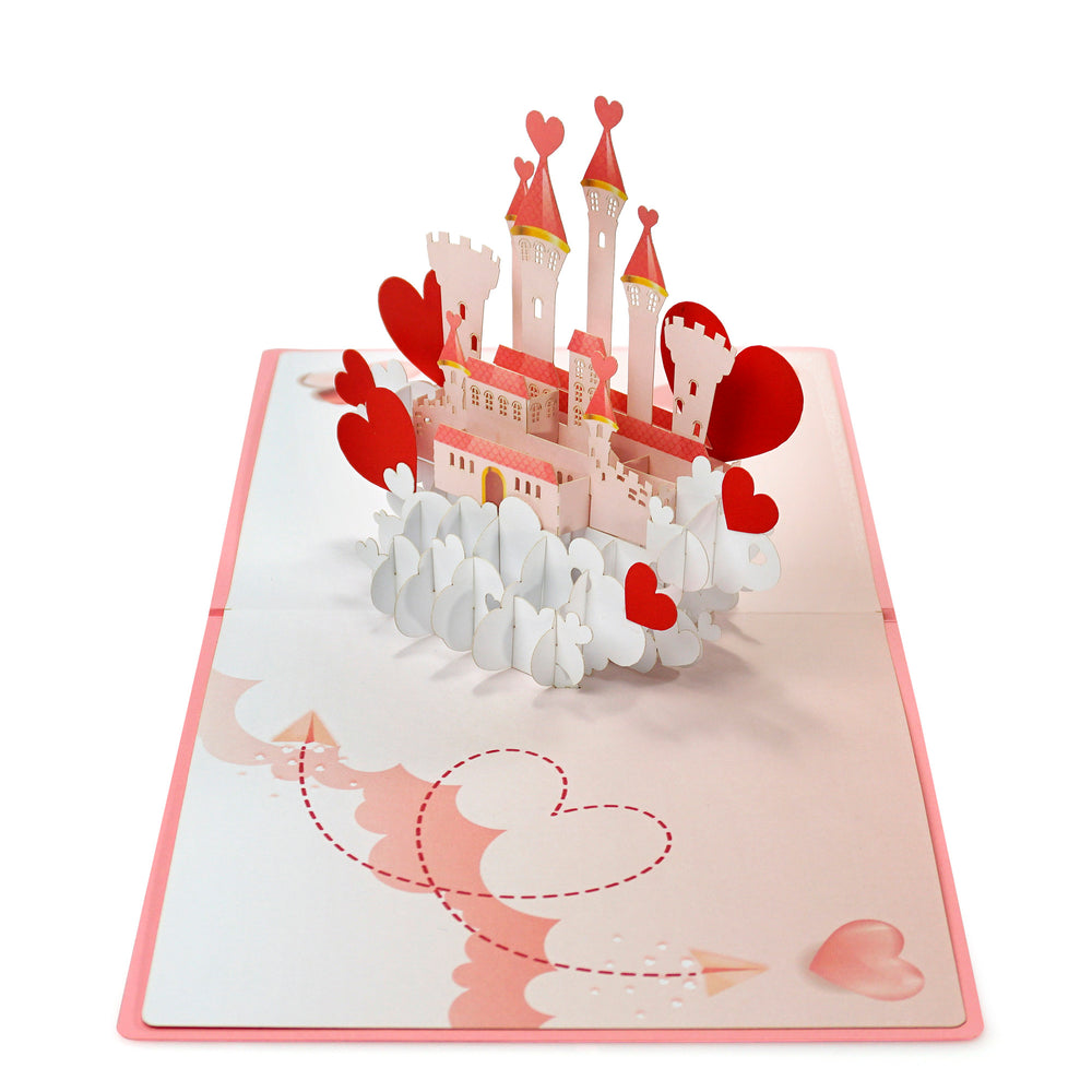 Castle Love Valentines 3D Popup Greeting Cards - Castle Love