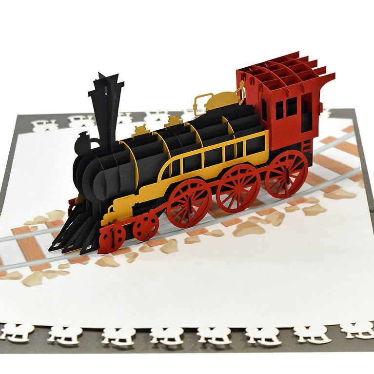 Classic Steam Train 3D Pop Up Card