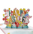 Easter Bunny 3D Pop-Up Card with Glitter Happy Easter Day