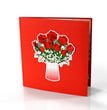 Elegant Red Rose Love Card Flower| Birthday & Greeting Cards for Valentine's Day