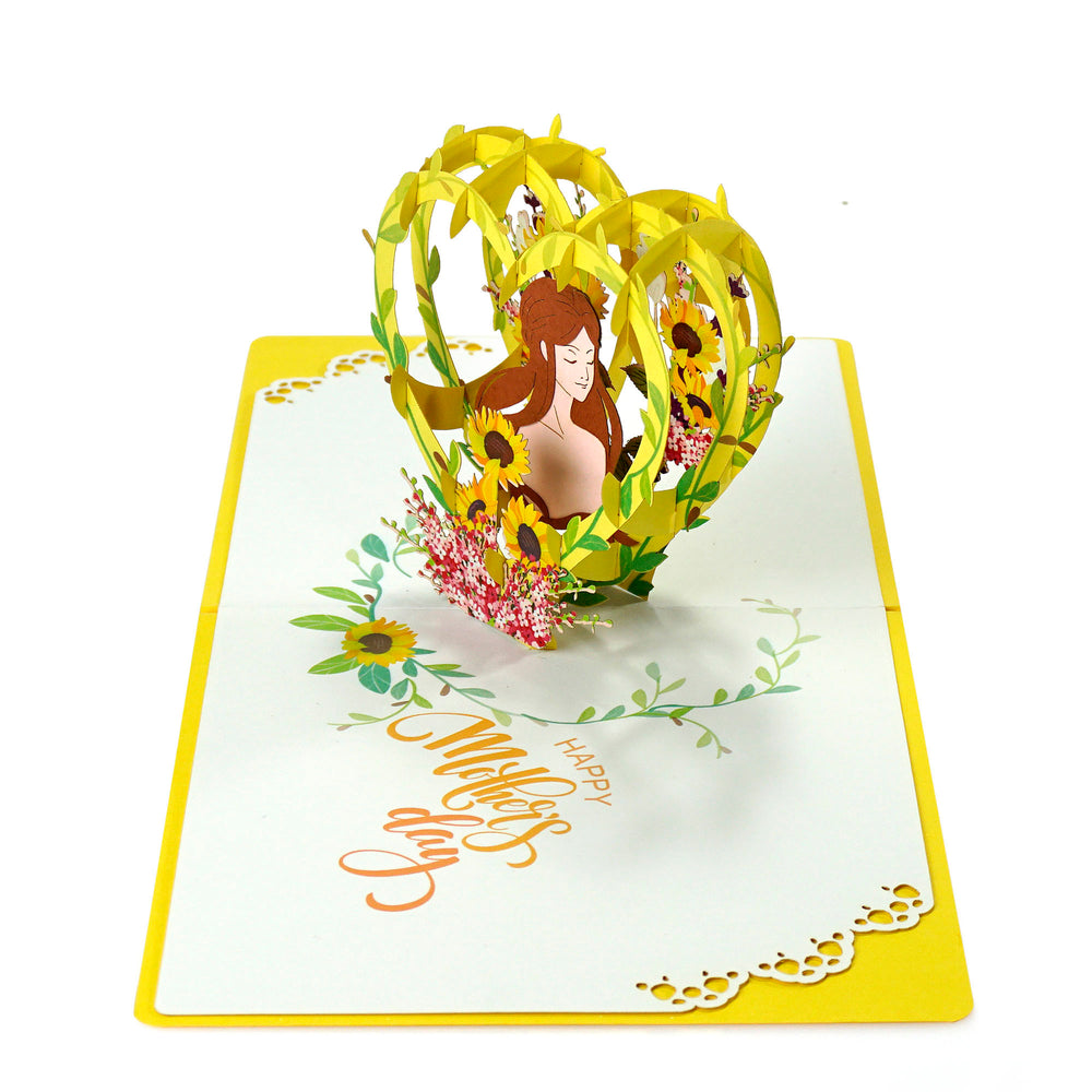 Flower Heart 3D Card Pop Up for Mother's Day