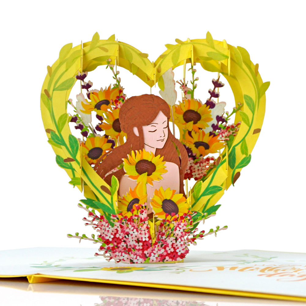 Flower Heart 3D Card Pop Up for Mother's Day