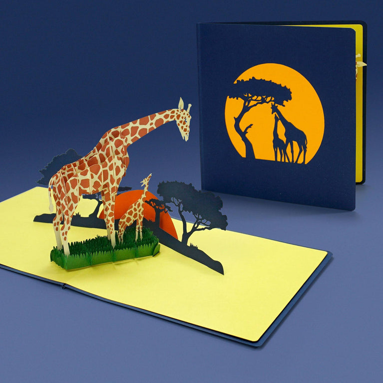 Giraffe pop up card