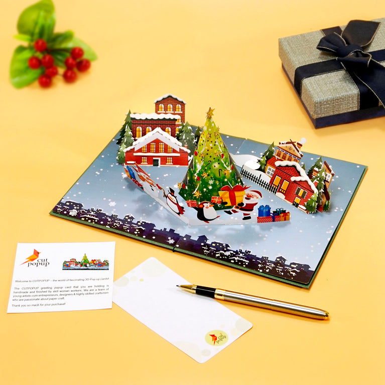 Handmade 3D Greeting Popup Card for Christmas