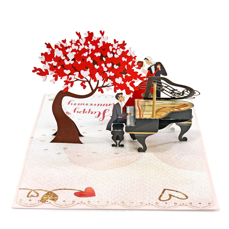 Happy Anniversary 3D Cut Pop Up Card for Wedding - Valentine