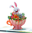 Happy Easter with Funny Bunny 3D Popup Greeting Card