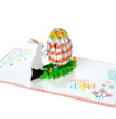 Happy Easter with Funny Bunny & Egg - 3D Greeting Popup Card