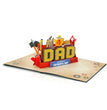 Happy Father's Day Banner text 3D pop-up greeting card