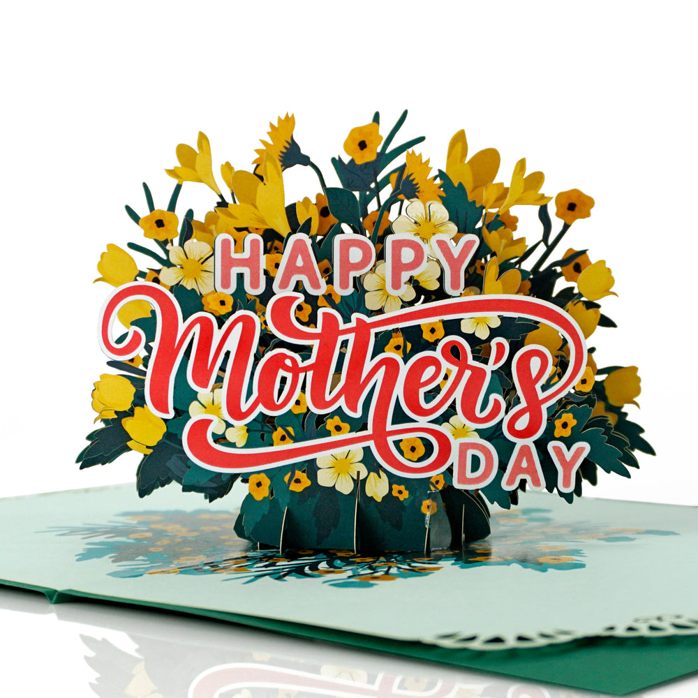 Happy mother's day with Greeting 3D Popup card Flower