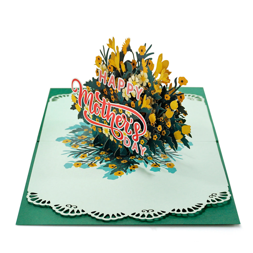 Happy mother's day with Greeting 3D Popup card Flower