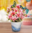 Magnolia Flowers 3D popup greeting cards Large size (10 x 12 inch)