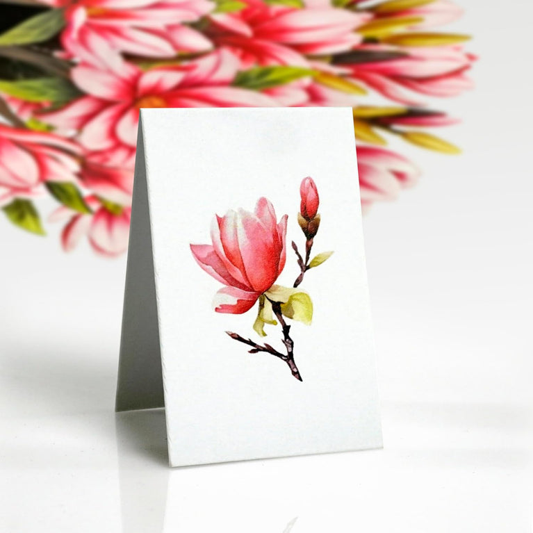 Magnolia Flowers 3D popup greeting cards Small size (6 x 7.5 inch)