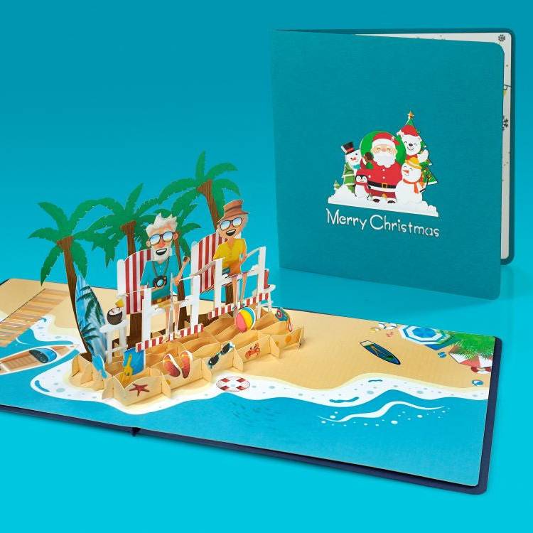 Merry Christmas Anniversary 3D Popup Card