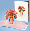 Pot mix Flower 3D popup greeting card for Women's Day