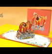 60th Anniversary Pigeon Couple 3D Pop Up Card