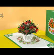 Vase Flower Christmas 3D popup card