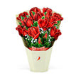 Red Rose Bouquet 3D Pop-up Card Flower Small size (6 x 7.5 inch)