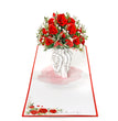 Red Rose Handmade 3D Pop Up Card