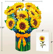 Sun Flower Paper 3D Pop-up Card Small size (6 x 7.5 inch)