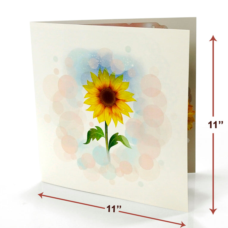 Sunflower paper craft - 3D pop up can take out able
