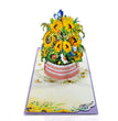 Sunflowers in Pink Vase Pop Up Card, 3D Birthday Card for Women