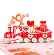 Train Valentine Handmade Paper 3D Love Pop-Up card