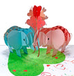 Valentine 3D Cards Pop Up Love Elephant Couple