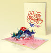Whales Couple 3D Greeting Pop Up Card For Birthday or Valentine