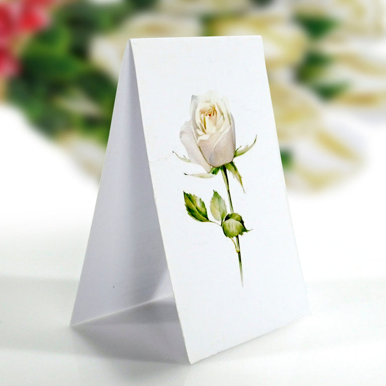 White Rose Bouquet 3D Pop-up Card Flower Large size (10 x 12 inch)