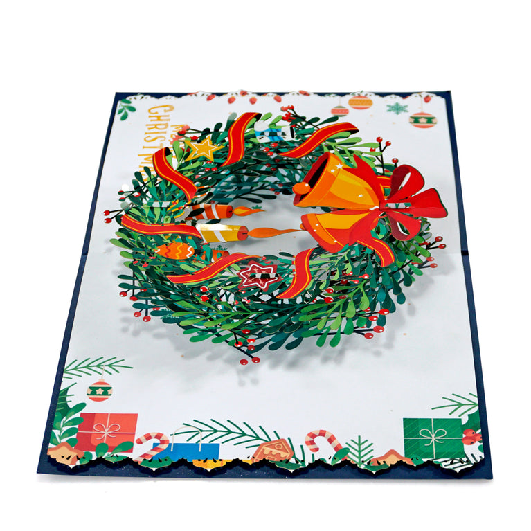 Wreath 3D Pop Up Card for Christmas