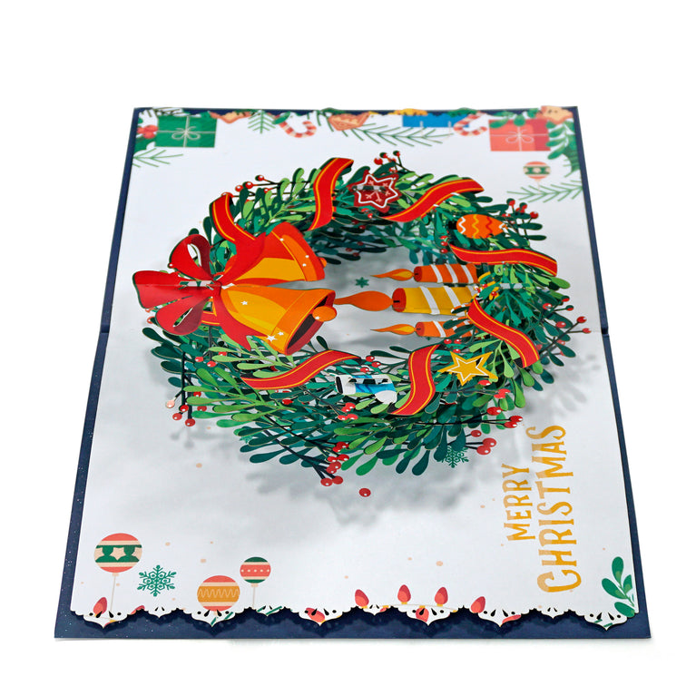 Wreath 3D Pop Up Card for Christmas