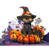 Black-Cat-greeting-3D-popup card-to-happy-halloween-V2-01