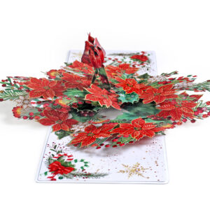 Cardinal-Bird-With-Poinsettia-3D-Greeting-Card-03