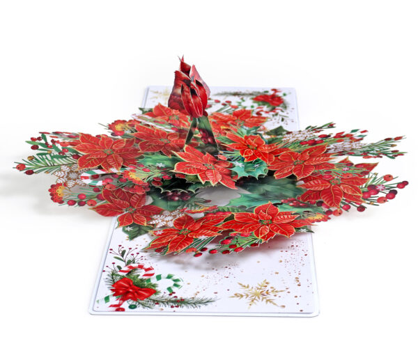 Cardinal-Bird-With-Poinsettia-3D-Greeting-Card-03