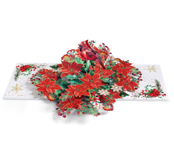 Cardinal-Bird-With-Poinsettia-3D-Greeting-Card-04