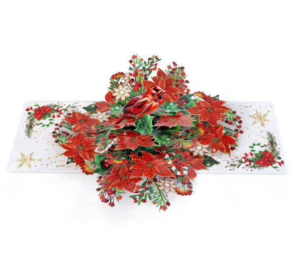 Cardinal-Bird-With-Poinsettia-3D-Greeting-Card-05