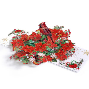 Cardinal-Bird-With-Poinsettia-3D-Greeting-Card-06