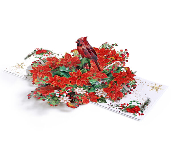 Cardinal-Bird-With-Poinsettia-3D-Greeting-Card-06