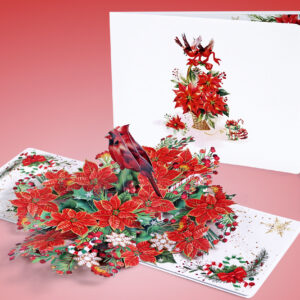 Cardinal-Bird-With-Poinsettia-3D-Greeting-Card-08