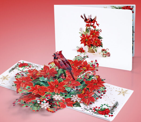 Cardinal-Bird-With-Poinsettia-3D-Greeting-Card-08