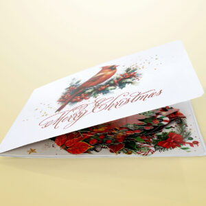 Cardinal-Bird-With-Poinsettia-3D-Greeting-Card-10